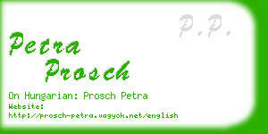 petra prosch business card